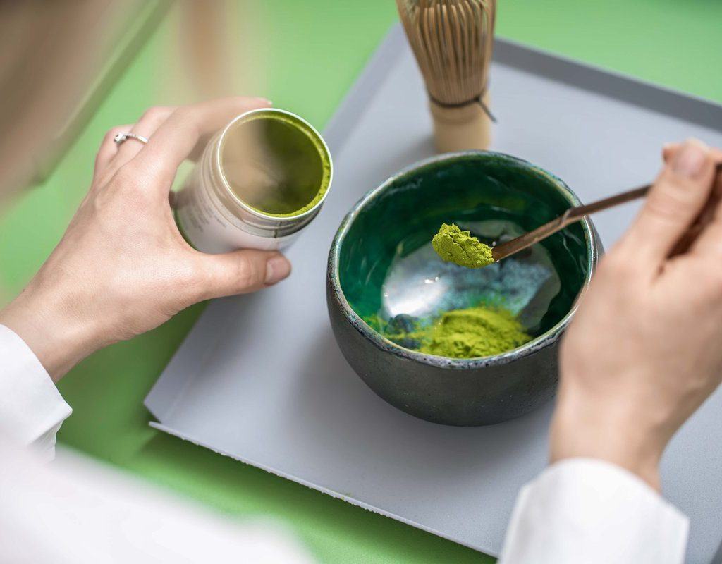 You don't need much matcha powder to make a cup of matcha!